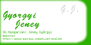 gyorgyi jeney business card